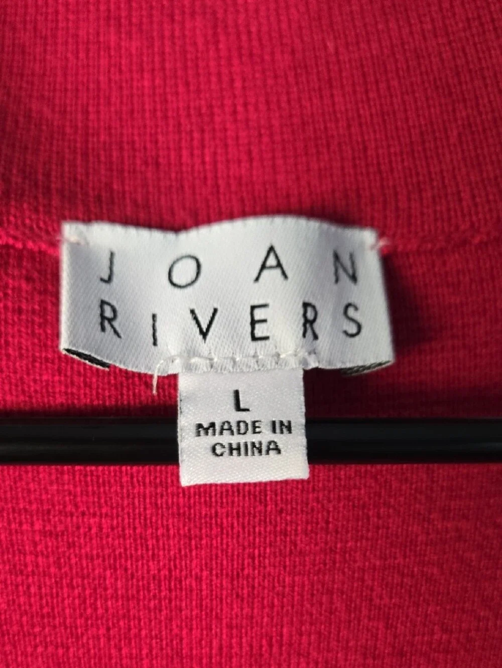 Joan Rivers Textured Red Cardigan Blazer w/ Pockets-Lg